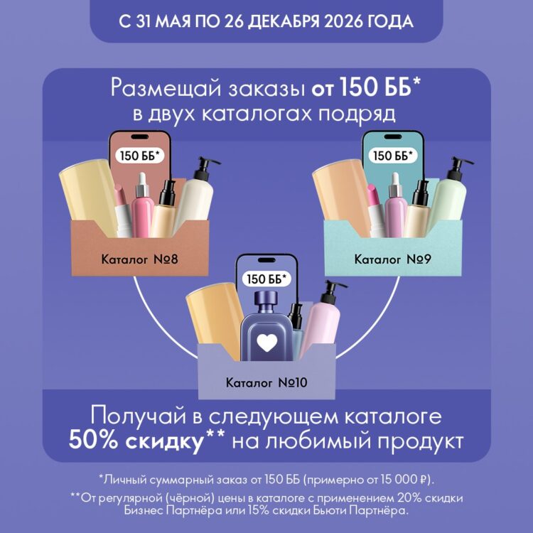 Акции и закрытые распродажи Орифлейм в каталоге 12 2026